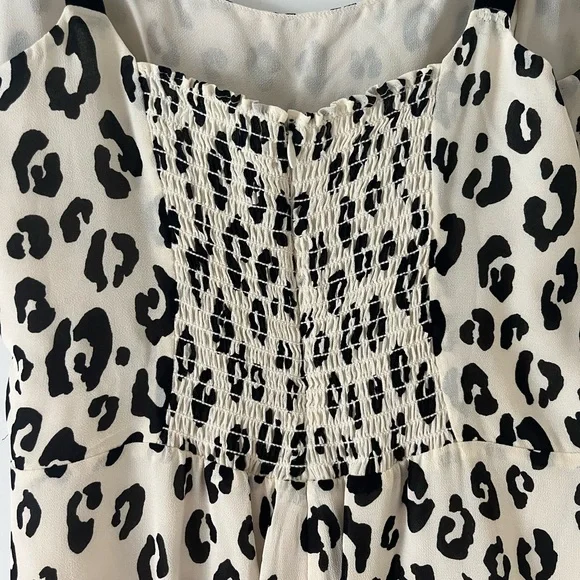 Reformation Leopard Print Dress with Black Straps - Picture 5 of 11